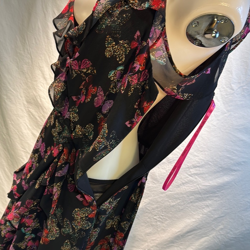 Betsey Johnson Pink and Red Ruffled Asymmetrical Sundress - Picture 9 of 15
